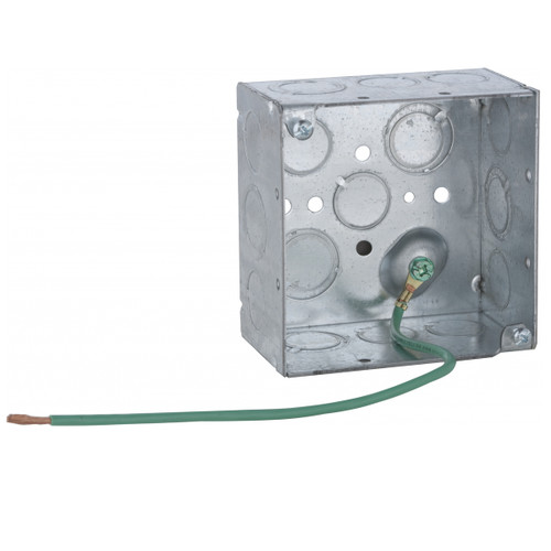 RACO 232SM Welded Steel Square Box, 4 in., Raised Ground