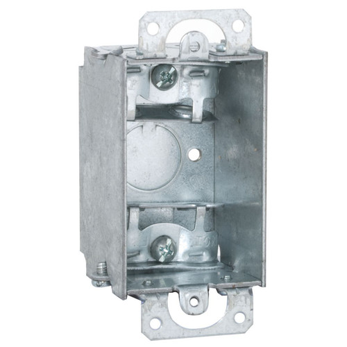 RACO 440 3 in. x 2 in. Gangable Steel Switch Box, 2 in. Deep, AC/MC/Flex Clamps