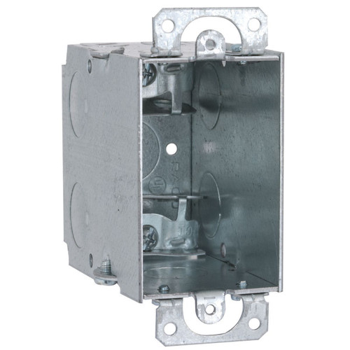 RACO 600 Gangable Steel Switch Box with AC/MC/Flex Clamps