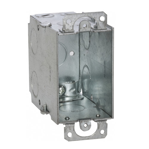 RACO 601 Gangable Switch Box, 3 in x 2 in, 3-1/2 in Deep, Steel