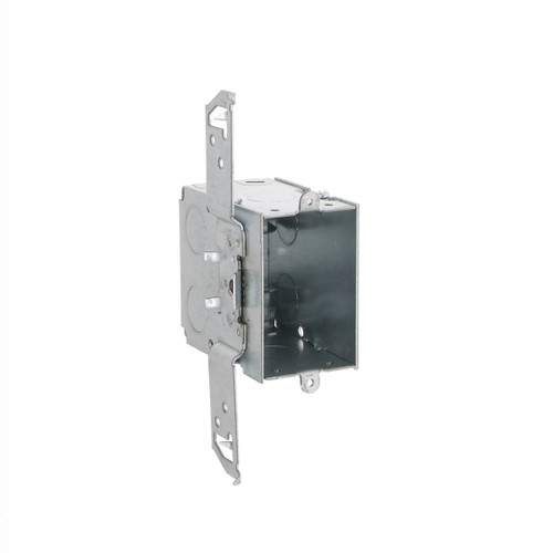 RACO 604 Gangable Steel Switch Box, 3 in x 2 in x 3-1/2 in Deep with TS Bracket