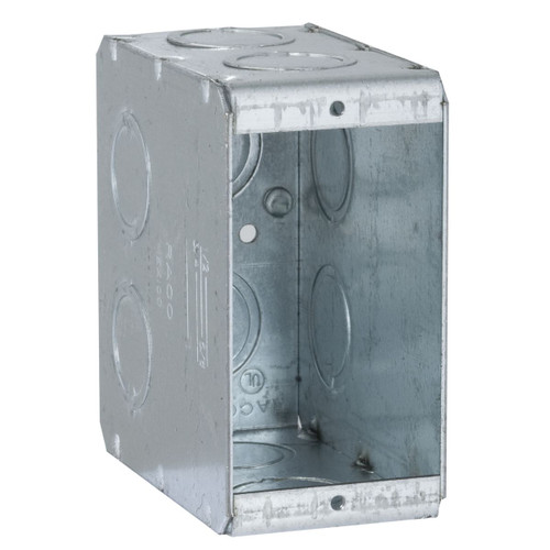 RACO 695 1-Gang Steel Masonry Box, Nongangable, 3-1/2 in. Deep