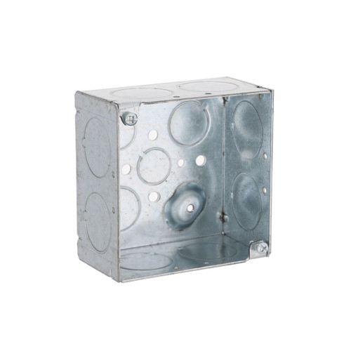 RACO 8233 4 in. Square Steel Box, Welded, 2-1/8 in. Deep