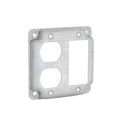 RACO 915C 4 in. Square Exposed-Work Cover, Duplex/GFCI, cULus Listed