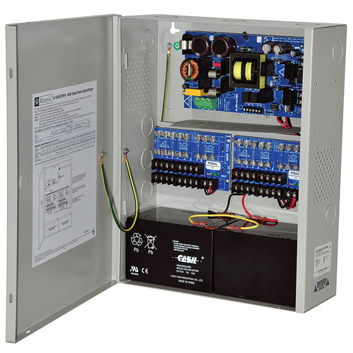 Altronix AL1024ULXPD16 Power Supply/Charger, Input 115VAC 60Hz at 4.2A, 16 Fused Outputs, 24VDC at 10A, Grey Enclosure