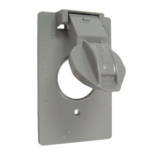 Bell 5155-0 1-Gang Vertical Weatherproof Cover, Aluminum, Gray