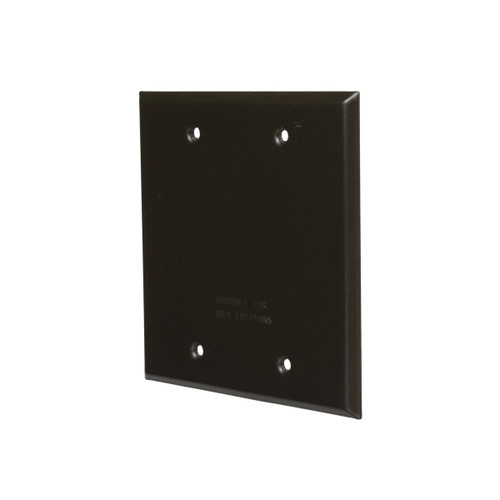 Bell 5175-2 2-Gang Weatherproof Blank Cover, Bronze Aluminum