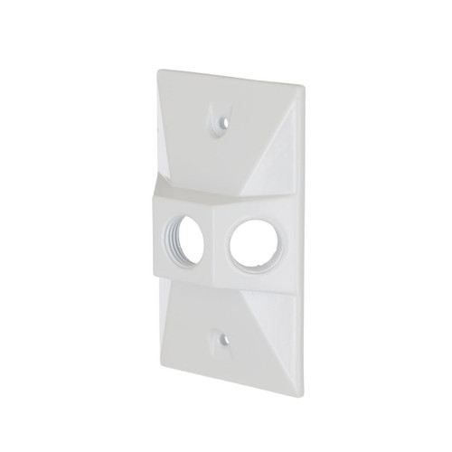 Bell 5189-1 1-Gang Weatherproof Cluster Cover, Die-Cast Aluminum, White