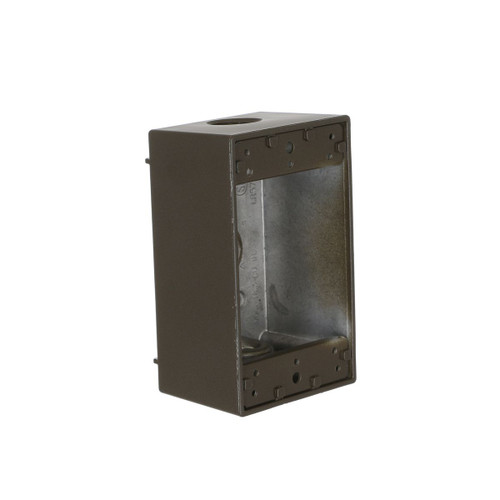 Bell 5320-2 1-Gang Weatherproof Outlet Box, Aluminum, Bronze Finish