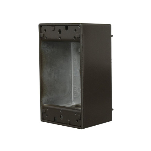 Bell 5321-2 1-Gang Weatherproof Outlet Box, Four 1/2 in. Threaded Outlets, Bronze Aluminum