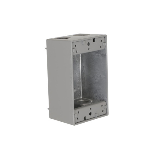 Bell 5322-0 1-Gang Weatherproof Box, Aluminum, Five 1/2 in. Threaded Outlets