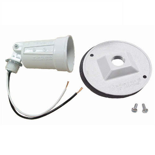 Bell 5624-6 4 in. Round Weatherproof Combination Cover for 75-150W PAR38 Lamps, Die Cast Aluminum, White
