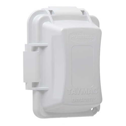 TayMac MM420W 1-Gang Weatherproof In-Use Cover, EXTRA DUTY Series, Polycarbonate, White
