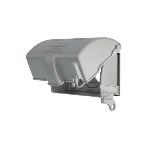 TayMac MX4380S 1-Gang Weatherproof In-Use Cover, Extra Duty Series, Aluminum, Gray