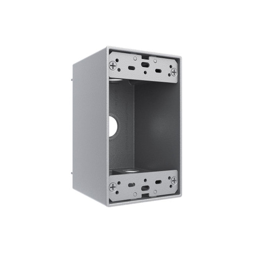 TAYMAC SD450S 1-Gang Weatherproof Deep Box, Four 1/2 in. Threaded Outlets, Metallic Gray