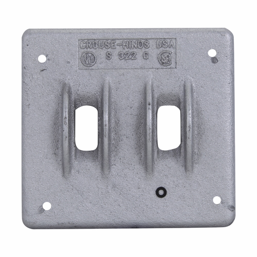 Crouse-Hinds S322G Feraloy Iron Alloy 2-Gang Device Box Cover