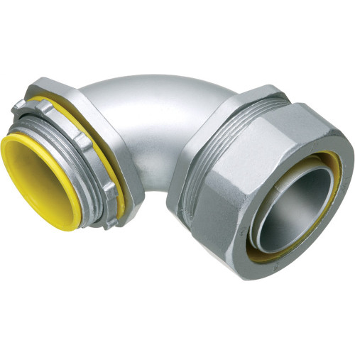 Arlington Industries LT90300 90° Liquidtight Flex Connector, Zinc Die-Cast, 3"
