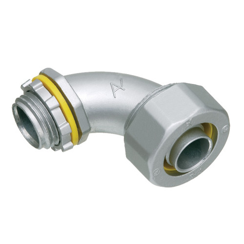 Arlington Industries LT9038 90° Liquid-Tight Flex Connector, 3/8" Zinc Die-Cast