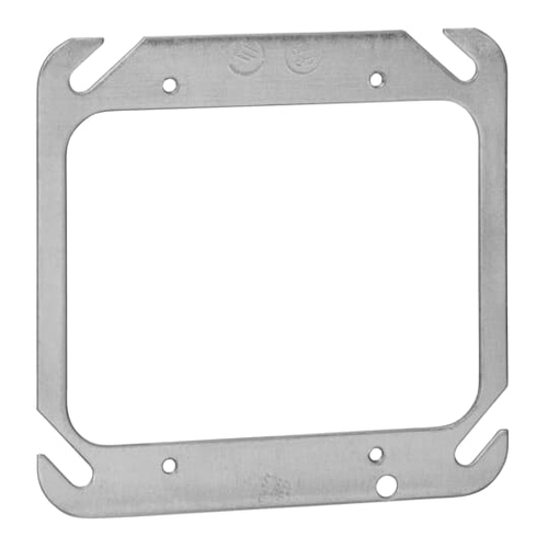 Thomas & Betts 52C00 2-Gang Flat Two-Device Cover, Pre-Galvanized Steel, Steel City 4-Inch x 4-Inch