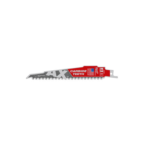 Milwaukee 48-00-5221 6" AX Carbide-Tooth SAWZALL Blade for Wood with Nails