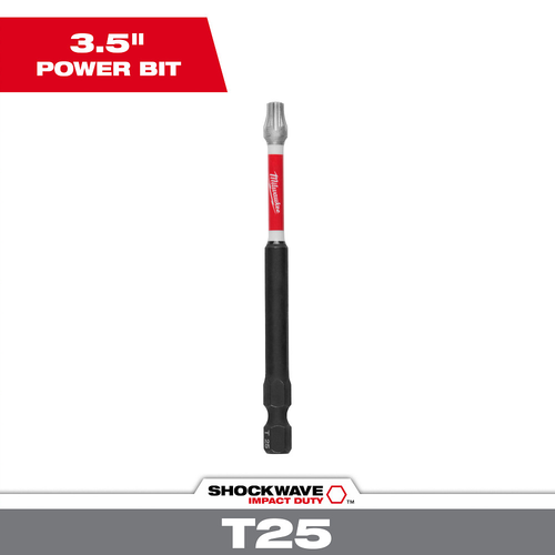 Milwaukee SHOCKWAVE 48-32-4561 Impact Duty 3-1/2" TORX T25 Power Bit