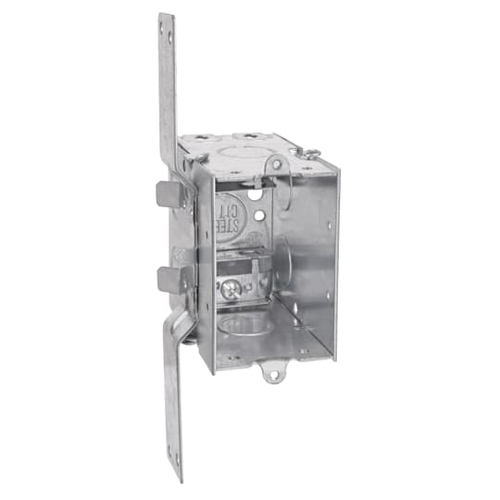Thomas & Betts CXV Steel City Adjust-A-Box 1-Gang Gangable Switch Box, Pre-Galvanized Steel, 2-Inch x 3-Inch x 3-1/2-Inch