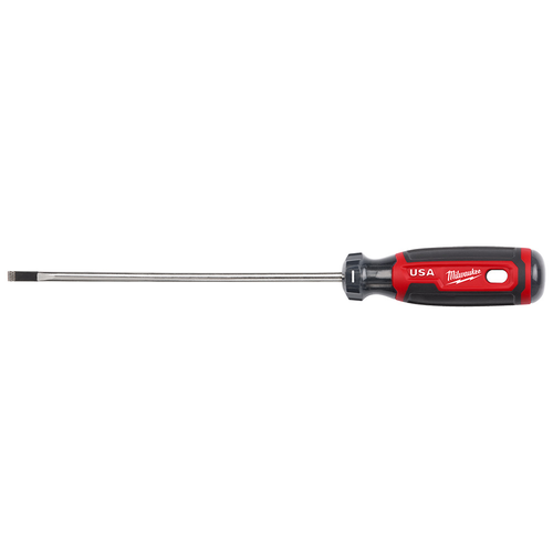 Milwaukee MT212 3/16" Cabinet Tip 6" Cushion Grip Screwdriver, USA-Made