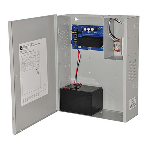 Altronix LPS3C12X Linear Power Supply/Charger, 115VAC 50/60Hz at 0.5A Input, 12VDC at 2.5A Output, Grey Enclosure