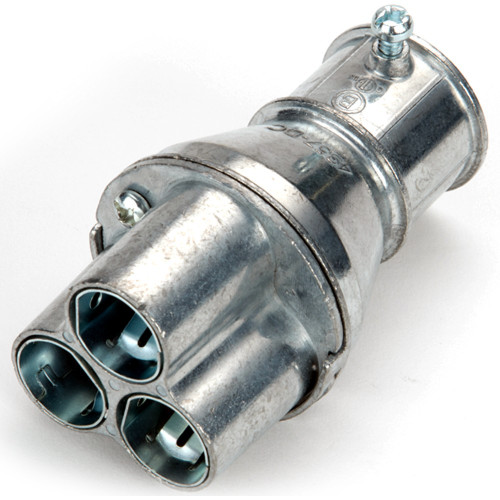 Bridgeport Fittings 4357-DC Mighty-Merge EMT to Triple AC/FMC Combination Coupling, 1" to 3/8"