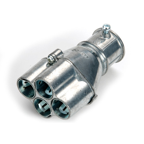 Bridgeport Fittings 4457-DC Mighty-Merge Zinc Die-Cast EMT to AC/FMC Transition Coupling, 1" to 3/8"
