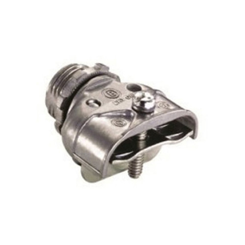 Bridgeport Fittings 621-DC2 Duplex Strap Type AC/MC Connector, 3/8" Cable, Zinc