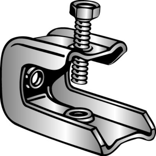 Minerallac 602BSS Set Screw Beam Clamp, Type 304 Stainless Steel, Fits Up to 3/4" Flange