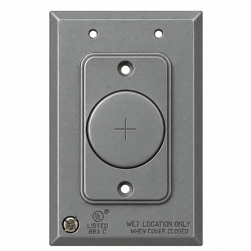 Mulberry BAC1GFIV Weatherproof 1-Gang Vertical Cover, Gray, Pack of 100