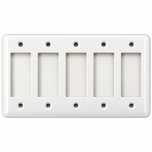 Mulberry Steel Princess GFI Block Wallplate, White