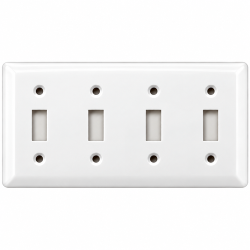 Mulberry Toggle Switch Wallplate, Painted Steel, White