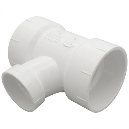 Spears P401 Series PVC DWV Reducing Sanitary Tee, Red