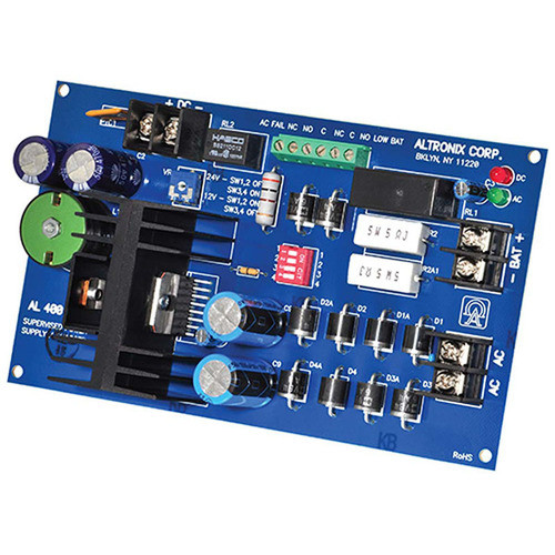 Altronix AL400ULB Power Supply Board, Input 28VAC, 100VA, 12VDC at 4A or 24VDC at 3A