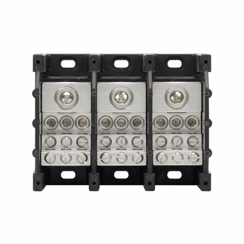 Bussmann 16371-3 Eaton Series Three-Pole Power Distribution Block, 600V AC/DC, 310A