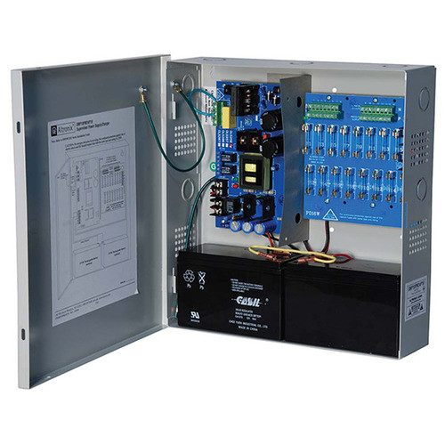 Altronix SMP10PM24P16 Supervised Power Supply/Charger, 115VAC 60Hz at 1.45A Input, 16 Fuse Protected 24VDC at 3.5A Outputs, 10A Max Output, Grey Enclosure