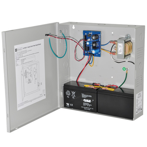 Altronix AL125ULX Power Supply/Charger, Input 115VAC 50/60Hz at 0.6A, 2 PTC Outputs, 12/24VDC at 1A, Grey Enclosure