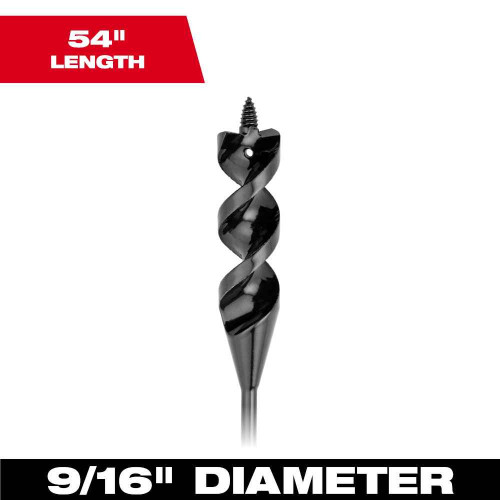Milwaukee Flexible Cable Auger Bit, 54"
