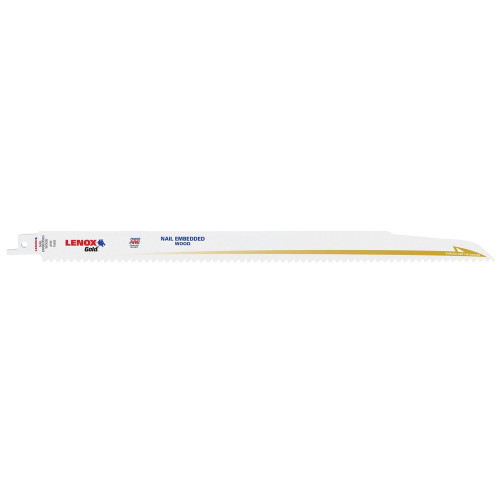 Lenox Gold Power Arc 5-Pack Reciprocating Saw Blade for Nail-Embedded Wood