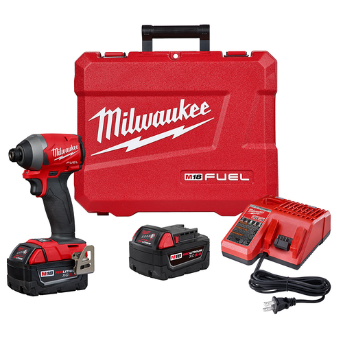 Milwaukee 2853-22 M18 FUEL 1/4 in. Hex Impact Driver, XC Battery Kit