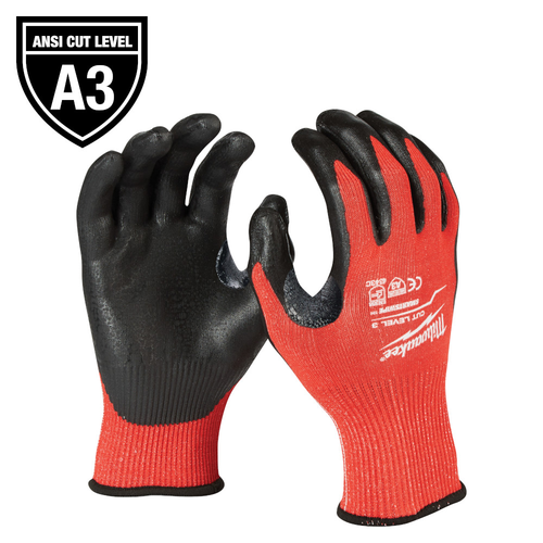 Milwaukee 48-22-8933 Cut Level 3 Dipped Work Gloves