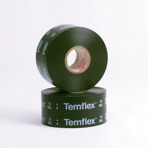 3M Temflex 1100 Unprinted Corrosion Protection Tape, 2-Inch x 100-ft, Black PVC