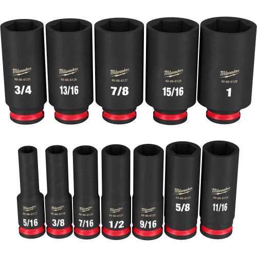 Milwaukee SHOCKWAVE Impact Duty 3/8 in. Drive Deep Socket Set