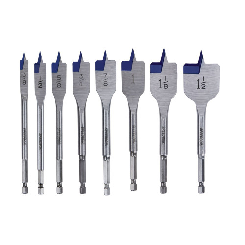Irwin IWAX128PC Speedbor Max 8-Piece Wood Drill Bit Set