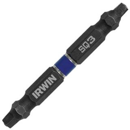 Irwin 1870987 Square Recess Double-Ended Impact Bit, #3SQ Tip