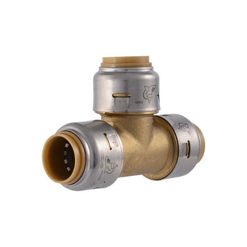 SharkBite UR17 Max Series Brass Push-to-Connect Tee, Lead-Free