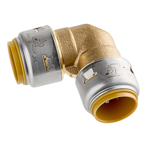 SharkBite UR256 3/4" Push-to-Connect Elbow Fitting, Lead-Free Brass